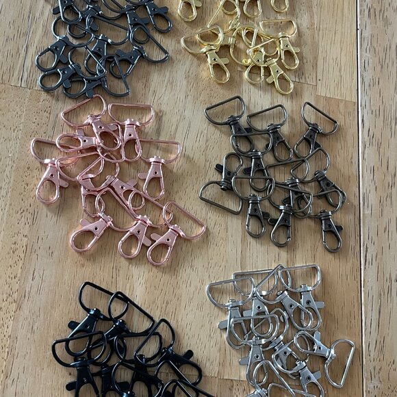 60 piece Swizel Snap Hook D Ring Metal Lobster Clasps - Picture 14 of 14